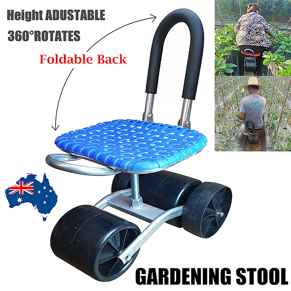 Garden Kneelers & Seats Gardening Seat Portable Height Adjustable Folding Stool Kneeling Pad