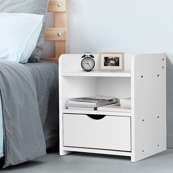 Bedside Tables Bedside Table Side Nightstand Storage Drawer Shelf Bedroom Unit