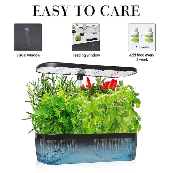 Hydroponic Growing Kits Hydroponics Growing System Indoor Germination Kit 12 Pods Home Gardening Led