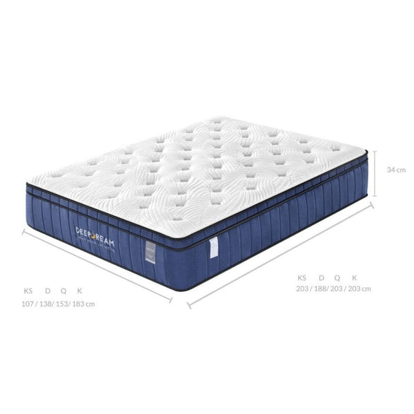 Mattresses Cool Gel Memory Foam Mattress 5 Zone Latex 34Cm Double