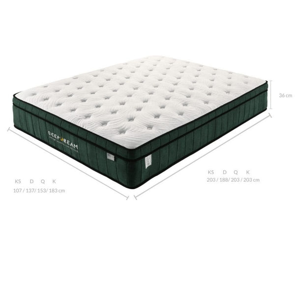 Mattresses Green Tea Cool Gel Memory Foam Mattress 36Cm 5 Zone Double