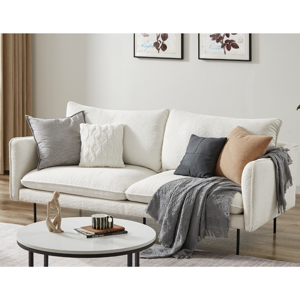 Sofas, Armchairs & Couches Jasmine Boucle 3 Seater Sofa