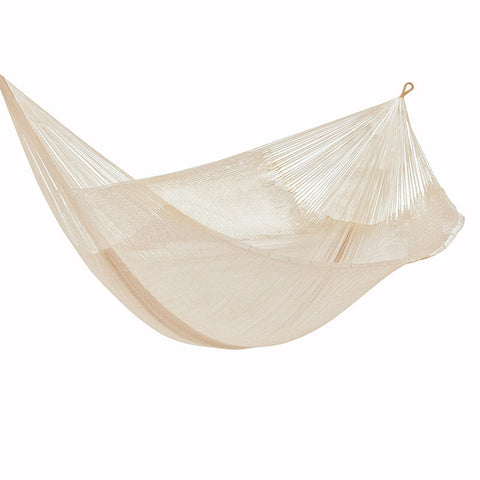 Mayan Legacy Jumbo Size Super Nylon Mexican Hammock In Cream Colour