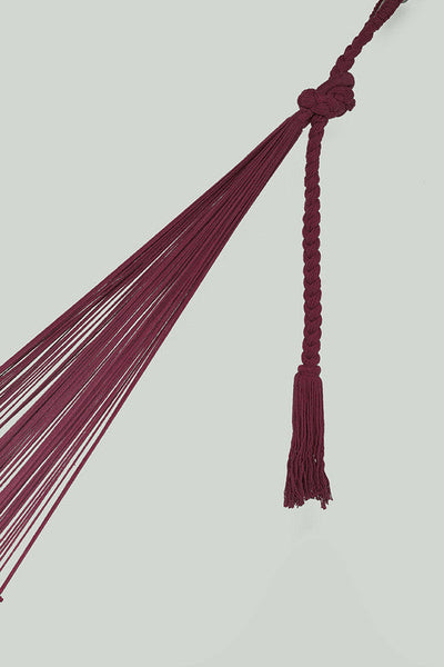 Hammocks Mayan Legacy Outdoor Undercover Cotton Hammock With Hand Crocheted Tassels Queen Size Maroon