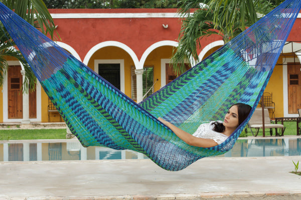 Hammocks Mayan Legacy Outdoor Undercover Cotton Hammock Family Size Caribe