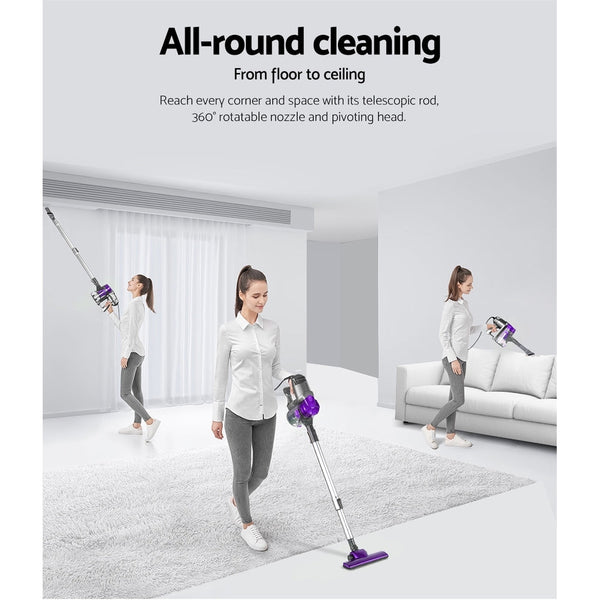 Vacuum Cleaners Devanti Corded Handheld Bagless Vacuum Cleaner Purple And Silver