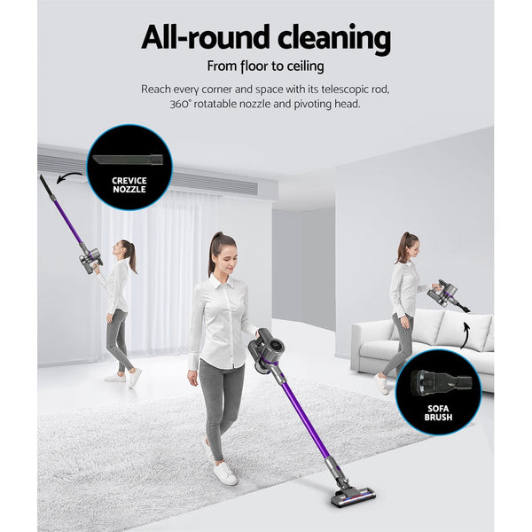 Vacuum Cleaners Devanti Handheld Vacuum Cleaner Cordless Bagless Stick Handstick Car 2 Speed