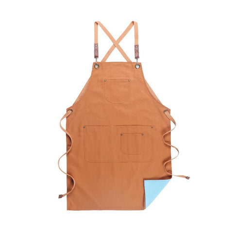 Aprons Khaki Blue Solid Cooking Apron For Men And Women Chef Waiter Cafe Hairdresser