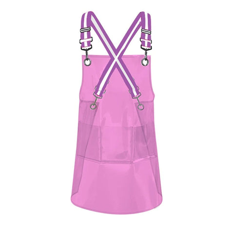 Aprons Kitchen Apron Pink Waterproof Tpu For Men Women Work Clothes Barber Haircut