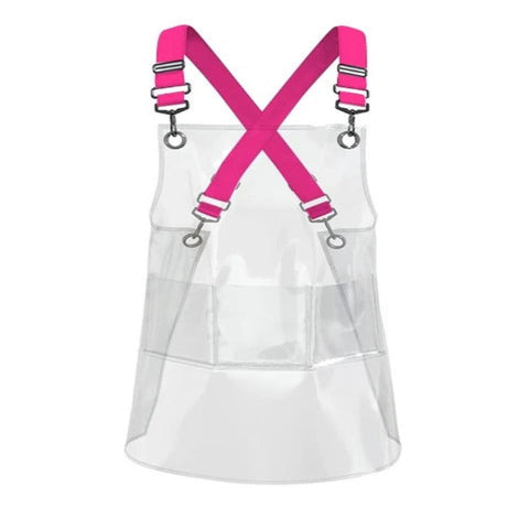 Aprons Kitchen Apron Pink Ribbon Waterproof Tpu For Barber Haircut Work Clothes