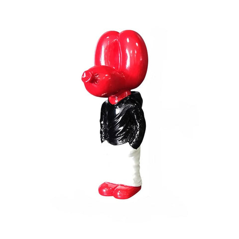 Sculptures & Figurines Home Figurine Balloon Dog Statue Red 7 Inch Resin Sculpture For Living Room Decor