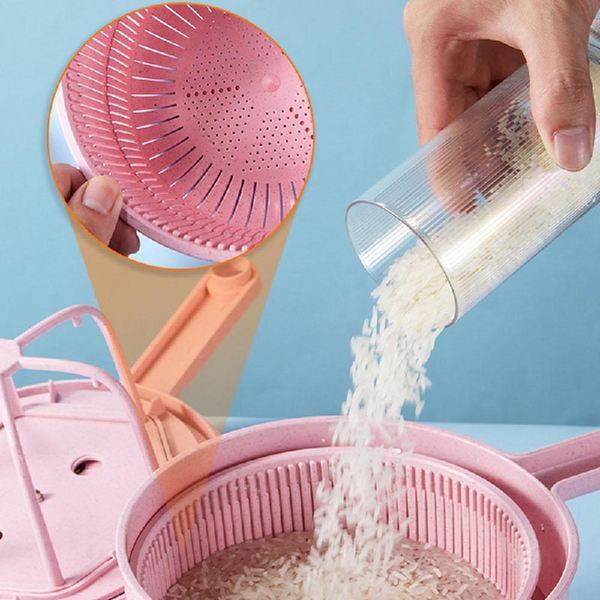 Colanders, Strainers & Sifters Vegetable Dryer And Salad Spinner With Pouring Spout Lockable Lid Quickly