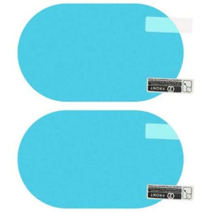 Vehicle Waterproof Anti Fog Rainproof Rearview Mirror Protective Film 2Pcs Transparent Oval