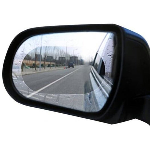 Window Film Vehicle Waterproof Anti Fog Rainproof Rearview Mirror Protective Film 2Pcs Transparent Oval