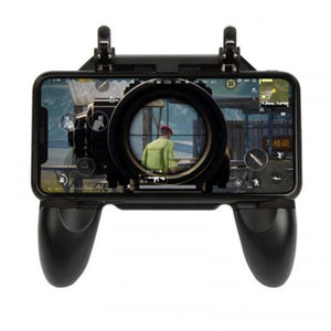 W10 Mobile Phone Game Controller Gamepad Joystick Fire Trigger For Pubg Black