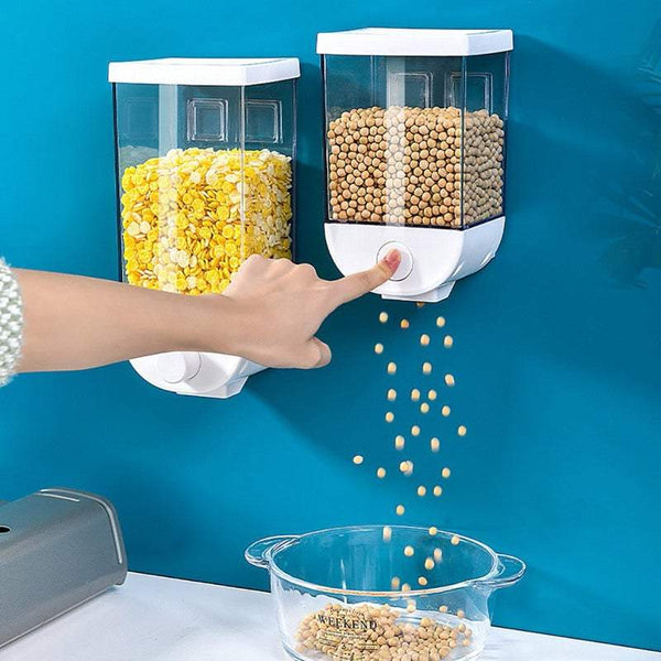 Food Storage Containers Food Containers Wall Mount Cereal Dispenser Dry Storage Box Kitchen Grain Organizer