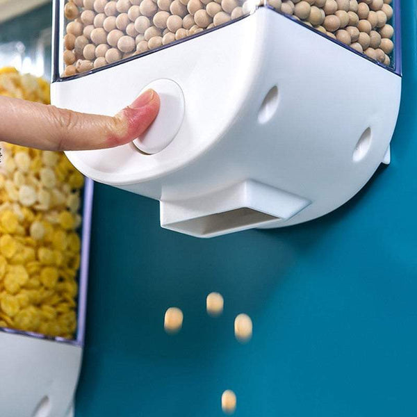 Food Storage Containers Food Containers Wall Mount Cereal Dispenser Dry Storage Box Kitchen Grain Organizer