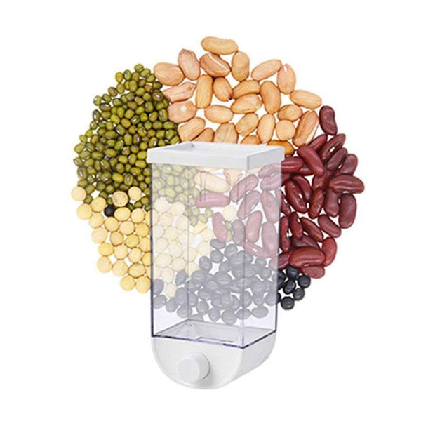 Food Storage Containers Food Containers Wall Mount Cereal Dispenser Dry Storage Box Kitchen Grain Organizer