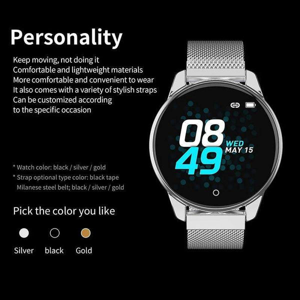 Unisex Smart Watches Heart Rate Blood Pressure Monitor Iphone Android Bluetooth