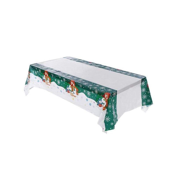 2 Pack Plastic Christmas Tablecloth Party Cover Decorations