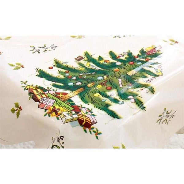 Table Cloths 2 Pack Plastic Christmas Tablecloth Party Cover Decorations