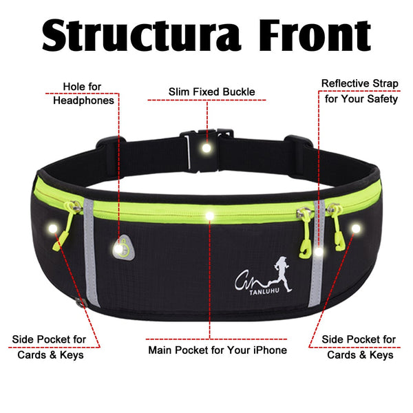 Waterproof Running Waist Packs Bag Belt Phone Container Jogging Hiking Gym Fitness Accessories Sb0032