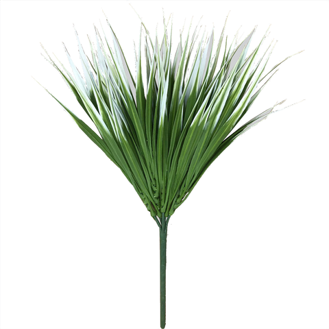 Floral Décor White Tipped Grass Stem Uv Resistant 35Cm