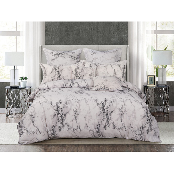 Quilt Covers White Marble Duvet Quilt Cover Set