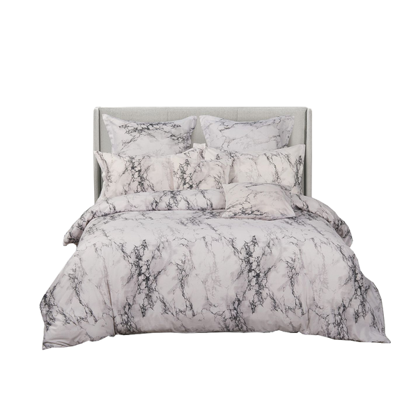 Quilt Covers White Marble Duvet Quilt Cover Set