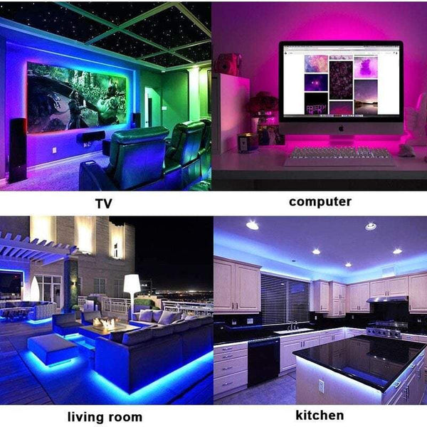 String Lights 5M Led Light Bar Strip Lights Rgb 5050 Colour Changing Remote Control