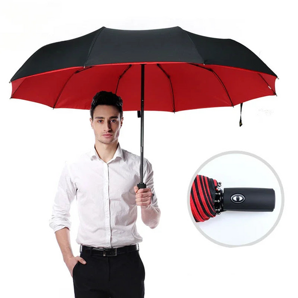 Umbrellas Windproof Double Layer Resistant Umbrella Fully Automatic For Men And Women