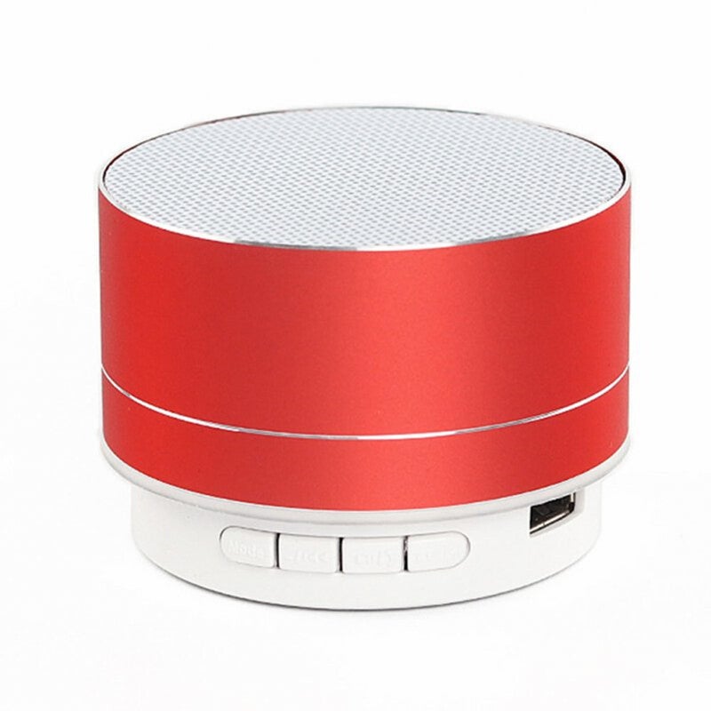 Audio Docks & Mini Speakers Wireless Bluetooth Speaker Metal Mini Portable Sound Music Play Loudspeaker Red