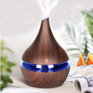 Humidifiers Wood Grain Purifier Home Humidifier Mini Atomizer Aroma Sprayer Deep Coffee 1Pc