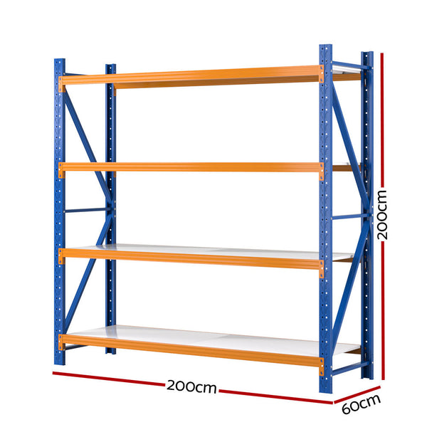 Pallet Wraps Giantz 2Mx2m Garage Shelving Warehouse Rack Pallet Racking Storage Shelf Blue