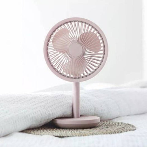 Portable Fans Xiaomi 5W Usb Desktop Table Fan 4000Mah Rechargeable 3 Modes Wind Speed Ef 02 Red