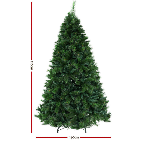 Seasonal Decorations Jingle Jollys Christmas Tree 2.1M Xmas Trees Decorations Pine Needle 1584 Tips