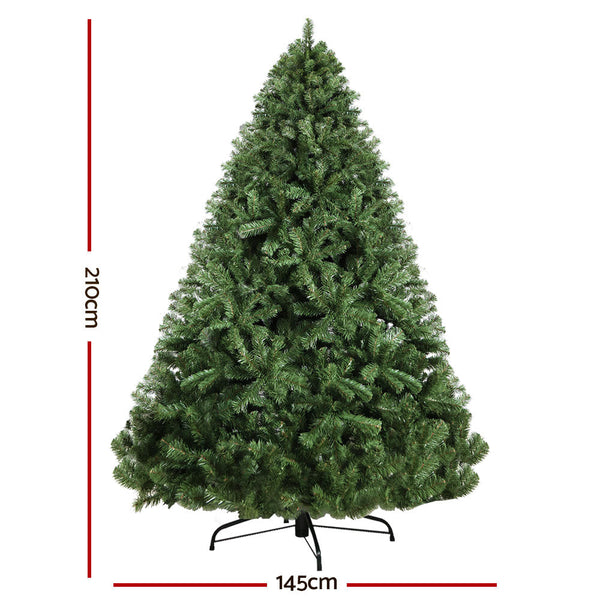 Seasonal Decorations Jingle Jollys Christmas Tree 2.1M Xmas Trees Decorations Green 1250 Tips