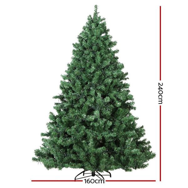 Seasonal Decorations Jingle Jollys Christmas Tree 2.4M Xmas 3190 Led Lights 8 Modes Warm White