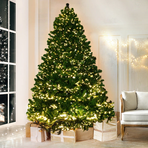 Seasonal Decorations Jingle Jollys Christmas Tree 2.4M Xmas 3190 Led Lights 8 Modes Warm White