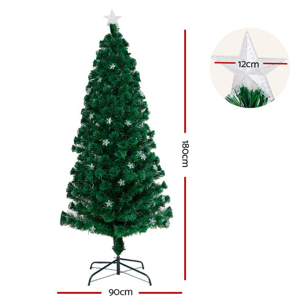 Seasonal Decorations Jingle Jollys Christmas Tree 1.8M Led Xmas Trees With Lights Multi Colour