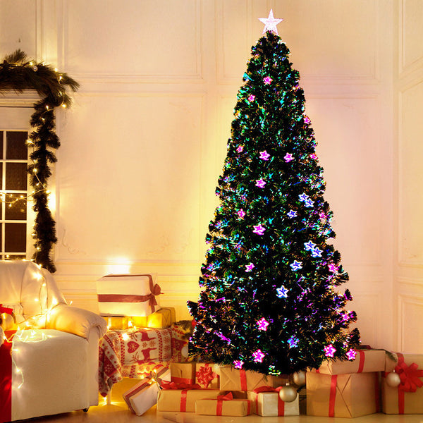 Seasonal Decorations Jingle Jollys Christmas Tree 2.1M Led Xmas Trees With Lights Multi Colour