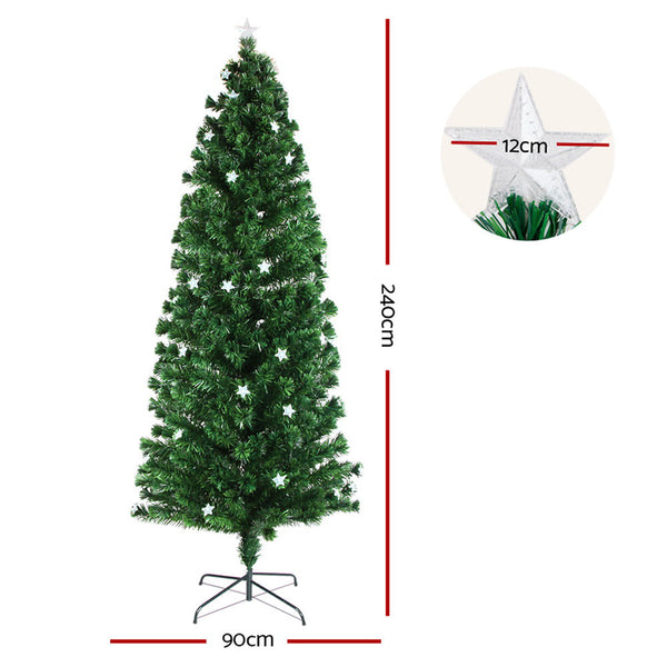 Seasonal Decorations Jingle Jollys Christmas Tree 2.4M Led Xmas Trees With Lights Multi Colour