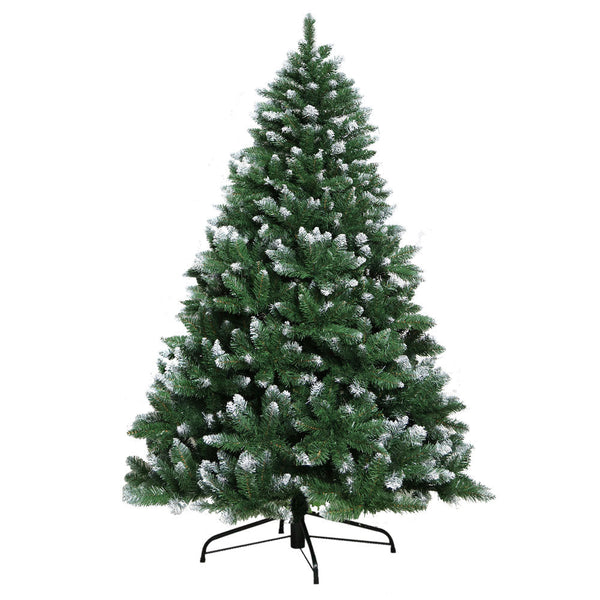 Seasonal Decorations Jingle Jollys Christmas Tree 1.8M Xmas Trees Decorations Snowy Green 800 Tips