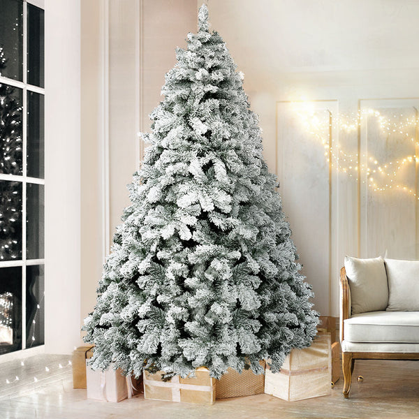 Seasonal Decorations Jingle Jollys Christmas Tree 2.1M Xmas Trees Decorations Snowy 859 Tips