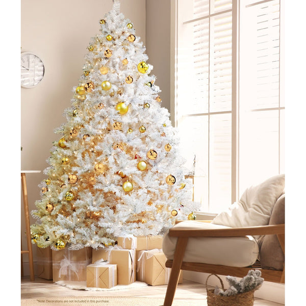 Seasonal Decorations Jingle Jollys Christmas Tree 2.1M Xmas Trees Decorations White 1000 Tips