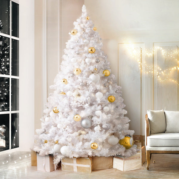 Seasonal Decorations Jingle Jollys Christmas Tree 2.1M Xmas Trees Decorations White 1000 Tips