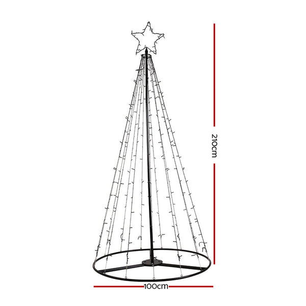 Seasonal Decorations Jingle Jollys Christmas Tree 2.1M 264 Led Xmas Trees Solar Power Warm White