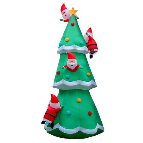 Seasonal Decorations Jingle Jollys Christmas Inflatable Santa Tree 5M Outdoor Xmas Decorations Lights