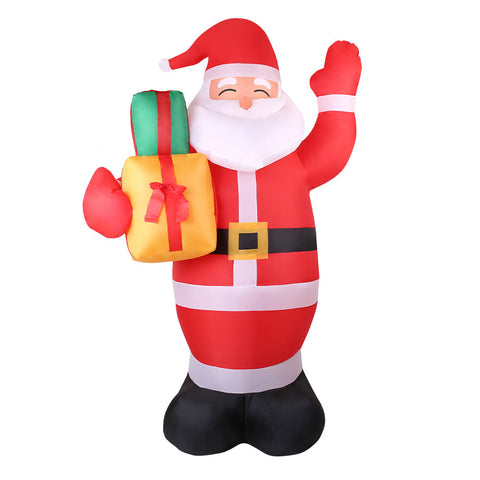 Seasonal Decorations Jingle Jollys Christmas Inflatable Santa 2.4M Outdoor Xmas Decorations Lights