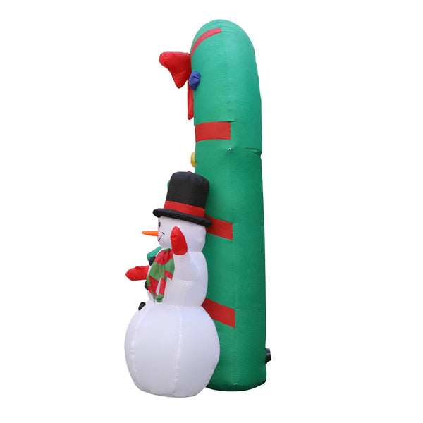 Seasonal Decorations Jingle Jollys Christmas Inflatable Giant Arch Way 2.8M Santa Snowman Light Decor